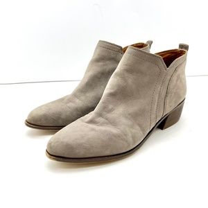 Franco Sarto Laslo Women’s Size 8M Gray Ankle Boots Booties Shoes Side Zip